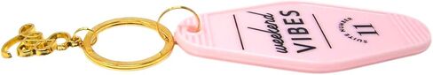 Santa Barbara Design Studio Lili + Delilah Collection Small Gift Vintage Motel Key Tag Key Ring, 3.5" Long, Beach Please (Coral) in Saudi Arabia