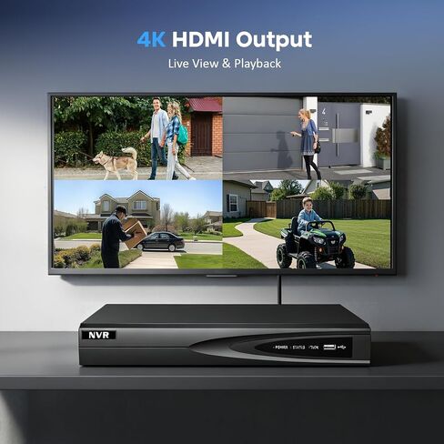 مسجل PoE NVR ذو 8 قنوات مع مفتاح PoE مدمج، مخرج HDMI 4K، يدعم كاميرات IP بدقة 8 ميجابكسل، متوافق مع ONVIF، نظام أمان سلكي (رؤية الحراسة) in Kuwait