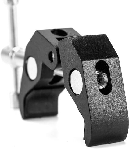 QWORK Super Clamp للتصوير الفوتوغرافي، 4 عبوات، مشبك خيط 1/4 بوصة و3/8 بوصة لشاشة الكاميرا، حامل الضوء، القضبان، مصابيح LED in Kuwait