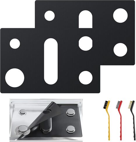 Stove Top Protector for GE Gas Range - 2 Pcs(Standard) 30Inch 5 Burner Reusable Splatter & Spill Guard Liner Uniquely Only Compatible with JGBS86SPSS JGBS86EPES,Not Compatible with Any Other Models. in Saudi Arabia