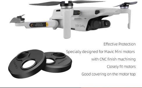 4 قطع/مجموعة غطاء محرك Mavic Mini 3 Pro/Mini/Mini SE مصنوع من سبائك الألومنيوم لملحقات غطاء حماية المحرك DJI Mini 3 Pro (أسود) in Kuwait