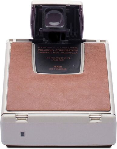 كاميرا بولارويد SX-70 لاند موديل 2 – أبيض وبني | تجديد خمر SLR قابلة للطي | كاميرا فورية ذات تركيز يدوي | يستخدم فيلم SX-70 (متجدد) in Kuwait