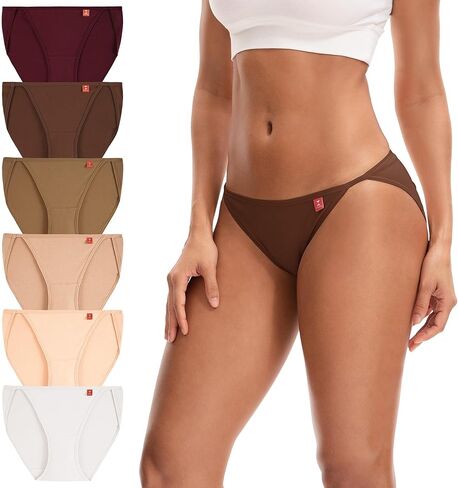INNERSY Women's High Cut String Bikini Panties Stretchy Sexy Cotton Underwear 6-Pack in Saudi Arabia