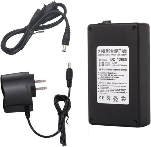 حزمة خلية بطارية ليثيوم أيون قابلة لإعادة الشحن DC 12680 12V 6800mAh لكاميرا CCTV in Kuwait