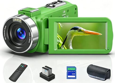 كاميرا فيديو 8K 64 ميجابكسل 18X كاميرا فيديو رقمية لليوتيوب 3.0 بوصة كاميرا فيديو قابلة للطي مع بطاقة SD سعة 32 جيجابايت، جهاز تحكم عن بعد 2.4 جيجا، بطاريتان in Kuwait