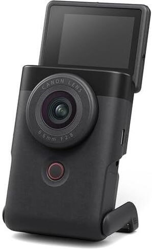 Canon PowerShot V10 Content Creator Compact Vlogging Camera Bundle (Black) (5947C002) + 64GB Memory Card + Camera Bag + More in Kuwait