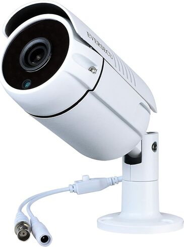 كاميرا EVERSECU 1080P 2.0MP سلكية محورية AHD/TVI/CVI/960H رصاصة تناظرية، كاميرا مراقبة CCTV عالية الدقة 2 ميجابكسل مقاومة للطقس للمراقبة الخارجية، عدسة 3.6 مم، معدن، أبيض in Kuwait