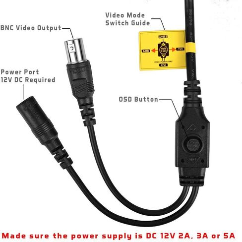 كاميرا EVERSECU 1080P 2.0MP سلكية محورية AHD/TVI/CVI/960H رصاصة تناظرية، كاميرا مراقبة CCTV عالية الدقة 2 ميجابكسل مقاومة للطقس للمراقبة الخارجية، عدسة 3.6 مم، معدن، أبيض in Kuwait