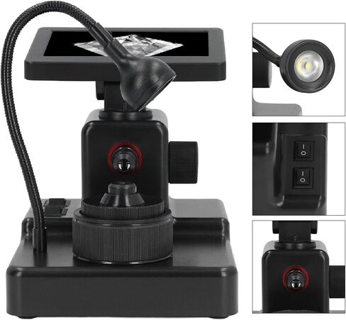 Aumotop مجهر رمز الخصر عالي الوضوح 1000X تكبير شاشة LCD مجهر رقمي لفحص المجوهرات، تركيز قابل للتعديل، مناسب لسطح الجلد، بطارية × 1 in Kuwait