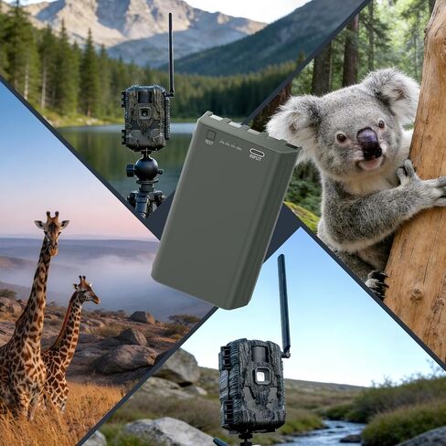 2-Pack 11.1V 7000mAh 77.7Wh خرطوشة بطارية ليثيوم قابلة لإعادة الشحن لكاميرا Stealth Cam Flashback، Deceptor MAX، Fusion MAX Cellular Trail Cameras | استبدال STC-RLCMAX in Kuwait