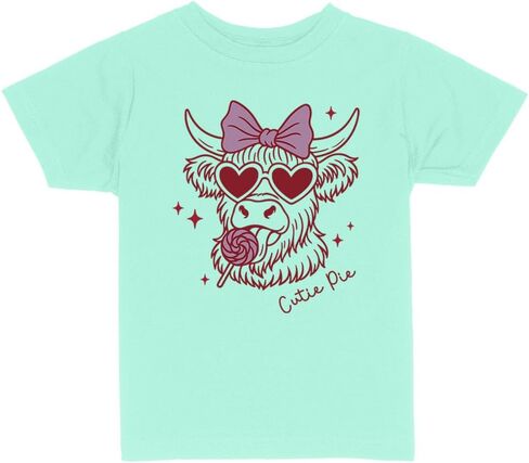 Highland Cow Cutie Pie Toddler Kids T-Shirt in Kuwait