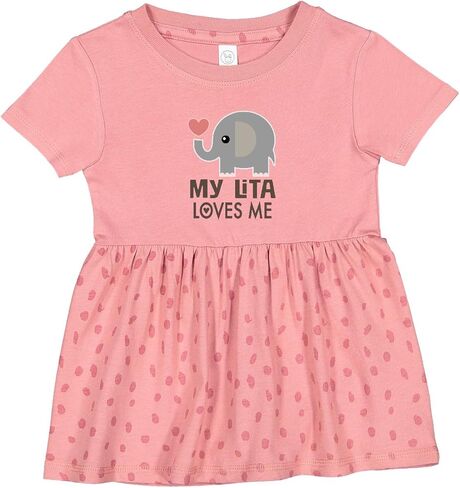 فستان الأطفال الرضع من Inktastic My Lita Loves Me على شكل فيل in Kuwait
