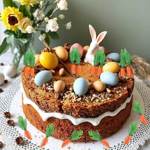 100 PCS Mini Easter Carrots ، الجزر المصطنع الجزر المصطنعة الحلي الخضار الاصطناعية لدائم DIE الحرف عيد الفصح ديكور المنزل الدعائم (#أ) in Saudi Arabia