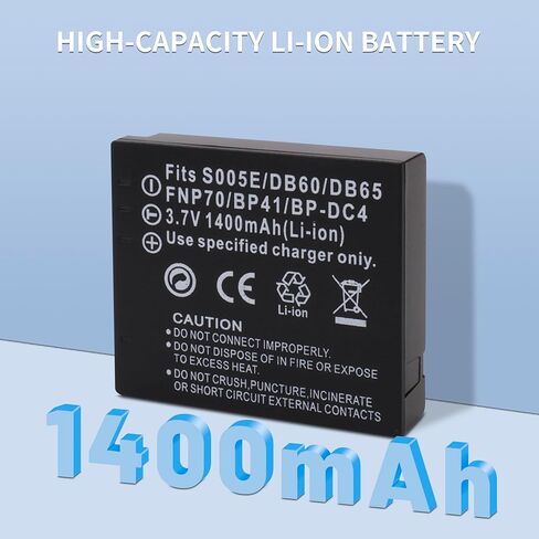 2 حزمة بطاريات S005 S005E وشاحن بطارية لباناسونيك لوميكس CGA-S005 S005E DMW-BCC12، AZ422، AZ425، AZ501، AZ521، AZ522، AZ525، AZ526، AZ527، AZ528 الكاميرات in Kuwait