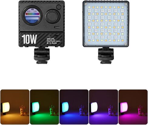 مصباح فيديو Focket RGB، ضوء كاميرا LED 84 LED CRI 95+ 1800K إلى 9000K قابل للتعتيم مع Softbox مغناطيسي لمدونات الفيديو الفوتوغرافية لمنشئ المحتوى in Kuwait