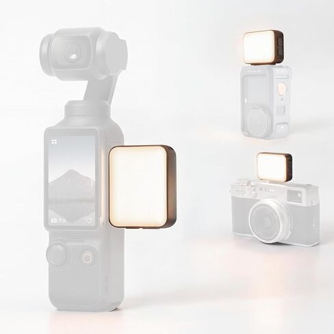 PGYTECH مصباح ملء الجيب المغناطيسي لجيب DJI Osmo 4/3، مصباح فيديو LED صغير مع محول حذاء بارد، ضوء سيلفي محمول 30 جرام مع 3 درجات حرارة ألوان ومستويات سطوع in Kuwait