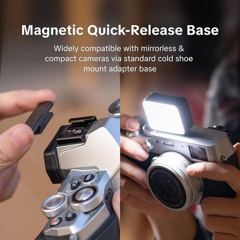 PGYTECH مصباح ملء الجيب المغناطيسي لجيب DJI Osmo 4/3، مصباح فيديو LED صغير مع محول حذاء بارد، ضوء سيلفي محمول 30 جرام مع 3 درجات حرارة ألوان ومستويات سطوع in Kuwait