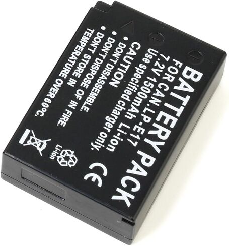 بطارية LP-E17 1500 مللي أمبير متوافقة مع كاميرات Canon R100 R10 R8 R50 RP، Rebel T8i، T7i، T6i، T6s، SL2، SL3، EOS M3، M5، M6، EOS 200D، 77D، 750D، 760D، 800D، 8000D in Kuwait