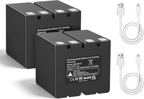 ANTIEE 2-Pack Rechargeable Lithium Battery - 360 Max Cartridge Battery Pack Compatible with Stealth Cam Revolver Pro 2.0/ Revolver/Revolver Pro Cellular Trail Camera in Kuwait