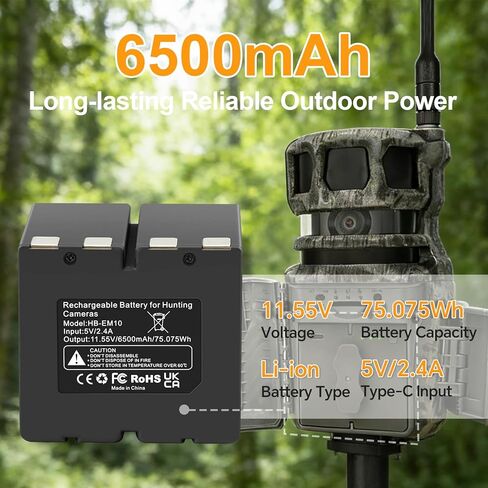 ANTIEE 2-Pack Rechargeable Lithium Battery - 360 Max Cartridge Battery Pack Compatible with Stealth Cam Revolver Pro 2.0/ Revolver/Revolver Pro Cellular Trail Camera in Kuwait