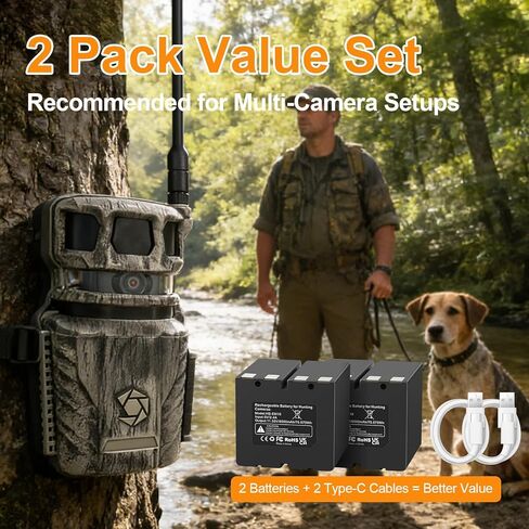ANTIEE 2-Pack Rechargeable Lithium Battery - 360 Max Cartridge Battery Pack Compatible with Stealth Cam Revolver Pro 2.0/ Revolver/Revolver Pro Cellular Trail Camera in Kuwait