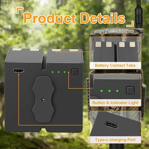 ANTIEE 2-Pack Rechargeable Lithium Battery - 360 Max Cartridge Battery Pack Compatible with Stealth Cam Revolver Pro 2.0/ Revolver/Revolver Pro Cellular Trail Camera in Kuwait