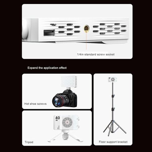Zopsc LED ملء الضوء للتصوير الفوتوغرافي، 40W HSI التحكم في الألوان المحمولة باليد RGB LED ضوء الكاميرا مع حذاء بارد لتسجيل مؤتمر فيديو Vlog in Kuwait