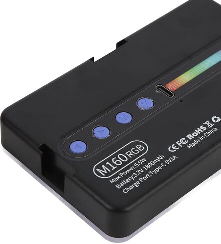 ضوء فيديو RGB، 16 وضعية تبديل RGB، ضوء تصوير فوتوغرافي، Ra95+ درجة حرارة اللون، مثالي لمنشئي المحتوى ومدوني الفيديو والمصورين، 1800 مللي أمبير في الساعة in Kuwait