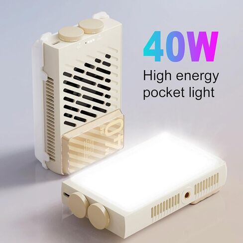 GOWENIC 40W LED Video Light، 17100Lux High Power Camera Light 2700K 8500K CRI 95 TLCI 97، بطارية محمولة قابلة للشحن مع شحن سريع لإنشاء محتوى التصوير الفوتوغرافي لمدونة الفيديو in Kuwait