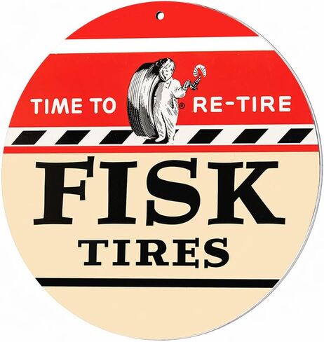 Brotherhood Racine Tires Racing Tire Company Emblem Seal Gas Signs Reproduction Car Company Vintage Style Signs Round Metal Tin Aluminum Sign Garage Home Decor 3" 3 Pack in Saudi Arabia