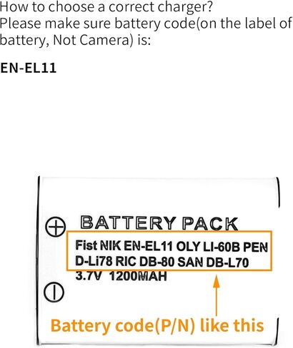شاحن USB Norifon EN-EL11 LCD لكاميرا Nikon Coolpix S550، وكاميرا Coolpix S560 والمزيد in Kuwait