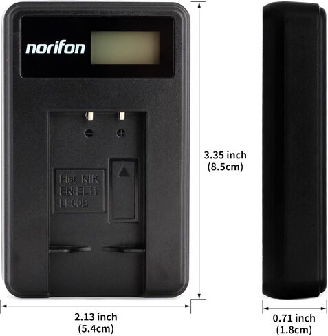 شاحن USB Norifon EN-EL11 LCD لكاميرا Nikon Coolpix S550، وكاميرا Coolpix S560 والمزيد in Kuwait