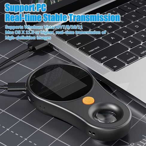 مجهر رقمي USB، مجهر محمول باليد، شاشة IPS 2 بوصة، 200 وات بكسل، تكبير 500x، متوافق مع نظام التشغيل Windows وMac OS in Kuwait