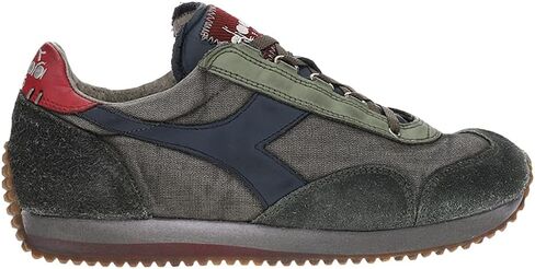 Diadora Mens Equipe H Dirty Stone Wash Evo Lace Up Sneakers Shoes Casual - Black in Saudi Arabia