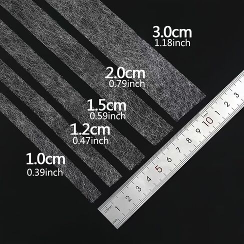 1PC Double-Sided Hot Melt Adhesive Tape Non-Woven Heat-Activated Iron-On for Sewing Edges, Interfacing and DIY Crafts, 1.18inch/3cm in Saudi Arabia