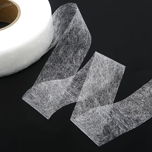 1PC Double-Sided Hot Melt Adhesive Tape Non-Woven Heat-Activated Iron-On for Sewing Edges, Interfacing and DIY Crafts, 1.18inch/3cm in Saudi Arabia