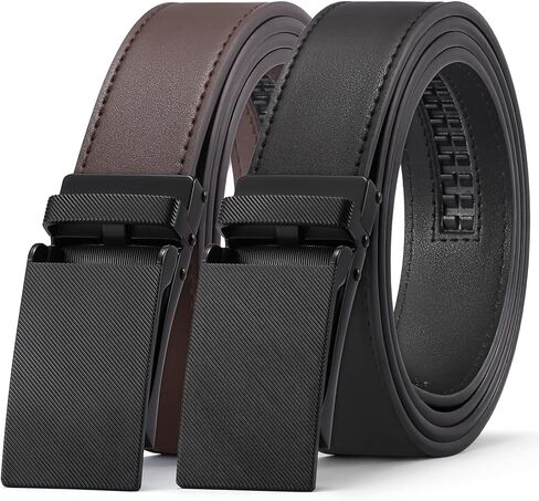 Sendefn 2 Pack Ratchet Belt Men و Men Leather Belts في صندوق مجموعة الهدايا لللباس غير الرسمي وحجم القابل للتعديل لتناسب in Saudi Arabia