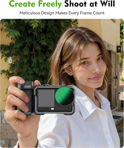 مجموعة قبضة الشارع بلوتوث لـ DJI Osmo Action 6، قفص كاميرا من سبائك الألومنيوم مع إطلاق مغناطيسي سريع، مقبض لاسلكي عن بعد، تصوير أفقي ورأسي، حذاء بارد وحامل 1/4 بوصة in Kuwait