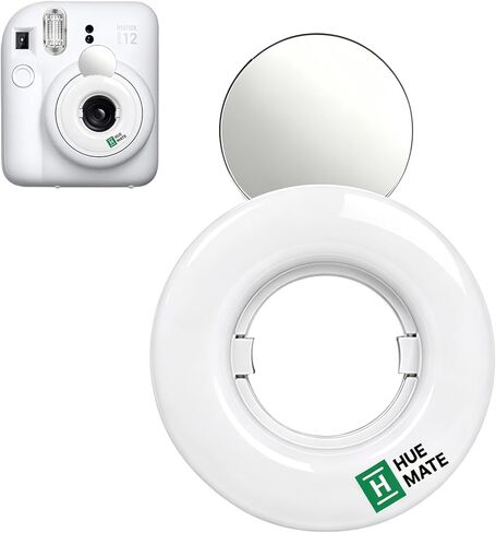 غطاء عدسة سيلفي مرآة لكاميرا Fujifilm Instax Mini 12، مرآة شفافة كبيرة تدور وتفتح مع العدسة، ملحق واقي العدسة، أبيض in Kuwait