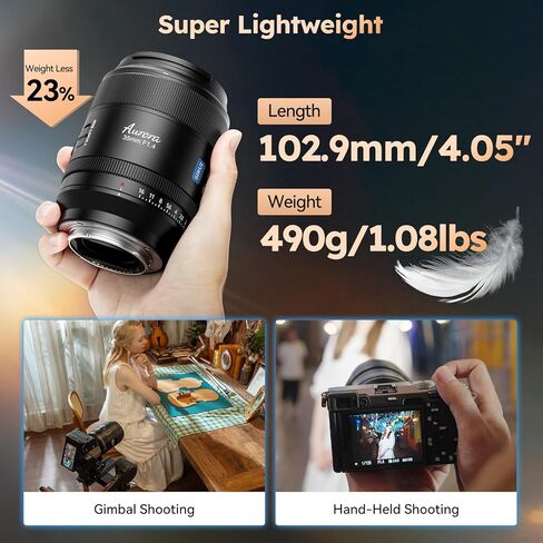 مجموعة عدسات التركيز التلقائي SIRUI Aurora F1.4 بإطار كامل، صورة مقربة 85 مم وعدسة رئيسية بزاوية واسعة 35 مم لكاميرات E Mount FX3، FX6، سلسلة A7، سلسلة A7R، سلسلة A7S، A9، ZV-E1، أسود in Kuwait