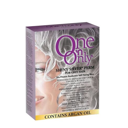 One 'n Only Shiny Silver Perm with Argan Oil for Gray Hair, Enhances Natural Silver Highlights, Exothermic Chemical Heat Ensures Gentle, Deep, and Even Processing in Saudi Arabia