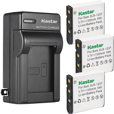 Kastar AC Wall Battery Charger Replacement for Samsung SLB-1237 SLB1237 Battery, Samsung Digimax L55, Digimax L55W, Digimax L85 Digital Cameras in Saudi Arabia