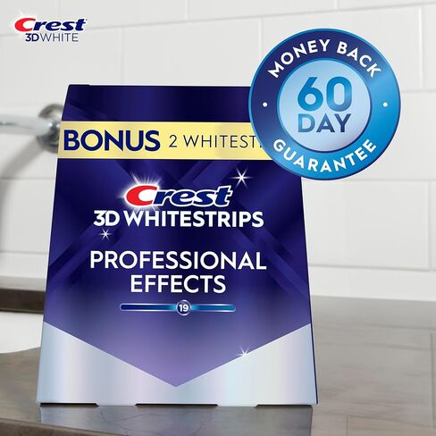 Crest 3D Whitestrips, Professional Effects، مجموعة شرائط تبييض الأسنان، 44 شريطًا (22 قطعة) in Kuwait