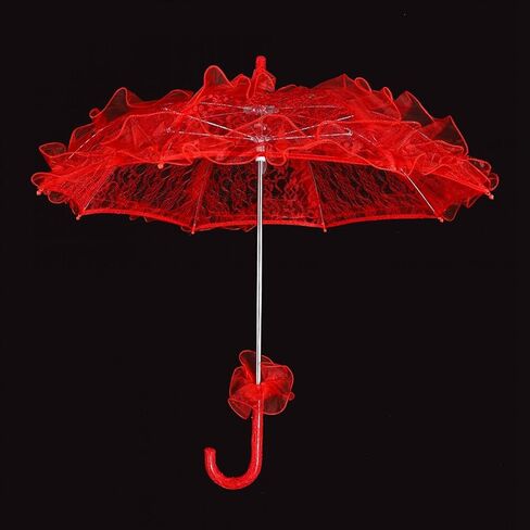 Wedding Lace Umbrella, Bridal Umbrella, Elegant and Stylish for Photo Booth Props(red) in Kuwait