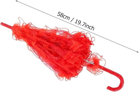 Wedding Lace Umbrella, Bridal Umbrella, Elegant and Stylish for Photo Booth Props(red) in Kuwait