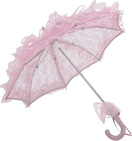 Yosoo Lace Wedding Umbrella, Handcrafted Lace Parasol for Bridal Party, Elegant Photography Prop with Comfortable Grip, Suitable for Most Scenes, Household Usage in Saudi Arabia