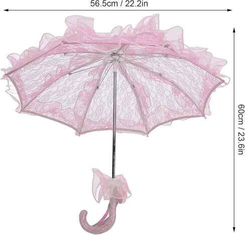 Yosoo Lace Wedding Umbrella, Handcrafted Lace Parasol for Bridal Party, Elegant Photography Prop with Comfortable Grip, Suitable for Most Scenes, Household Usage in Saudi Arabia