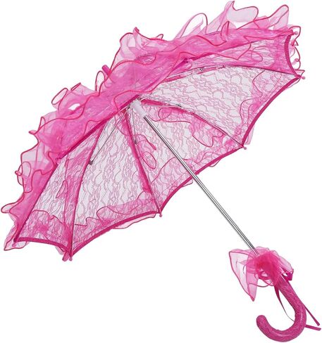 Yosoo Lace Wedding Umbrella, Handcrafted Lace Parasol for Bridal Party, Elegant Photography Prop with Comfortable Grip, Suitable for Most Scenes, Household Usage in Saudi Arabia