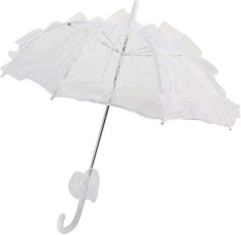 Yosoo Lace Wedding Umbrella, Handcrafted Lace Parasol for Bridal Party, Elegant Photography Prop with Comfortable Grip, Suitable for Most Scenes, Household Usage in Saudi Arabia
