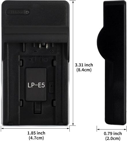Norifon LP-E5 USB Charger for Canon EOS 1000D, EOS 450D, EOS 500D, EOS Kiss F, EOS Kiss X2, X3, EOS Rebel T1i, XS, Xsi Camera and More in Kuwait